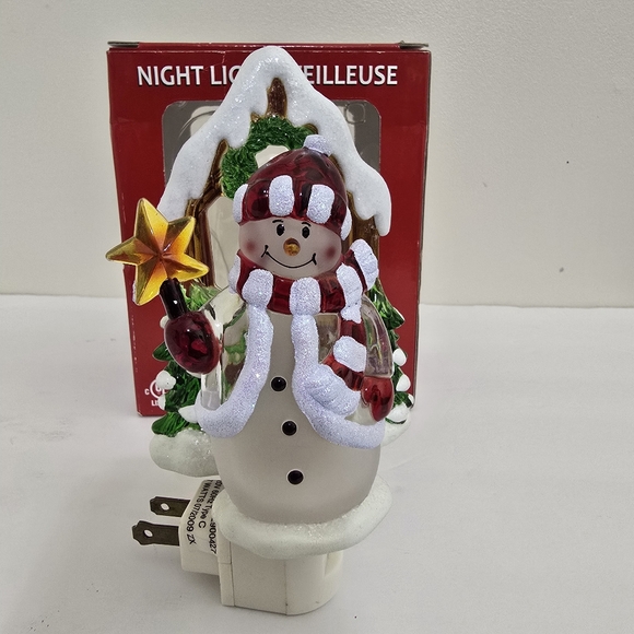 y2k COSTCO Snowman Night Light Veilleuse Christmas Holiday Electric with Bulb - Picture 2 of 16